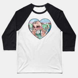 Bubble Heart Baseball T-Shirt